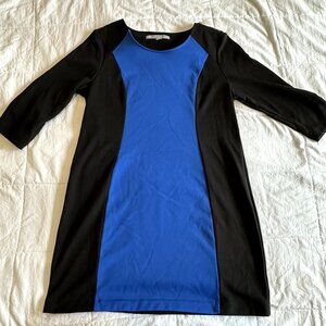 Marc New York Women Large Dress Office Professional Black/Blue